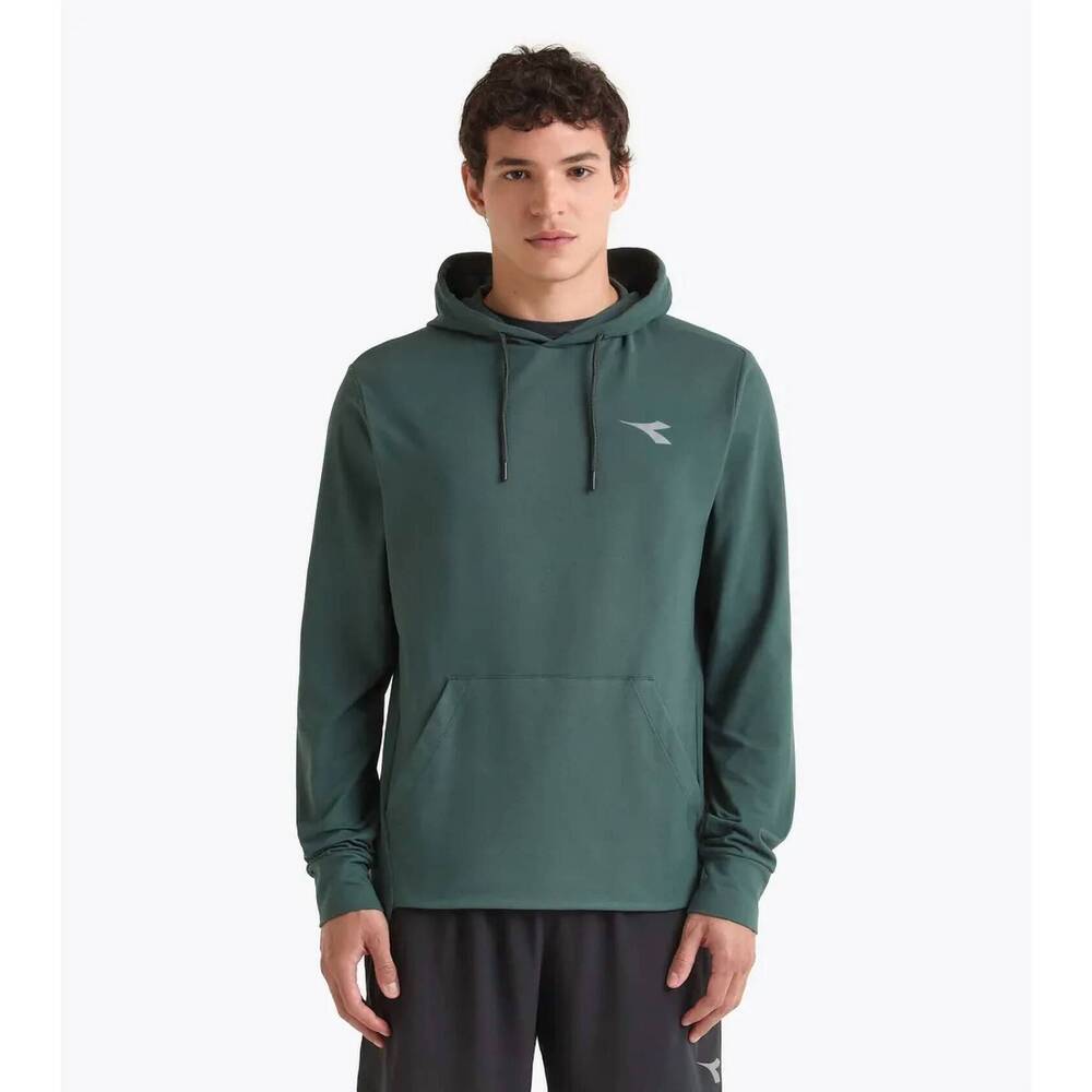 NEW DIADORA jersey pullover hoodie run crew top in cilantro